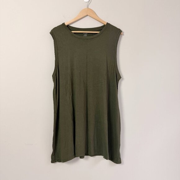 Daily Ritual Tops - 2/$30 Daily Ritual Olive Green Sleeveless Tunic XXL